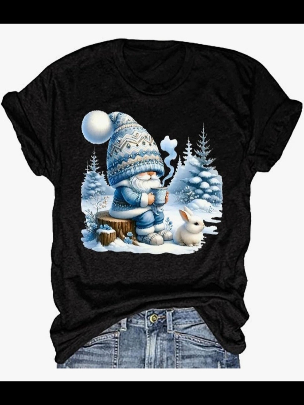 Winter Gnome Graphic Tee - Snow Gnome